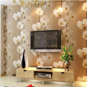 3d PVC Wallpapers Flower for Background Bedroom