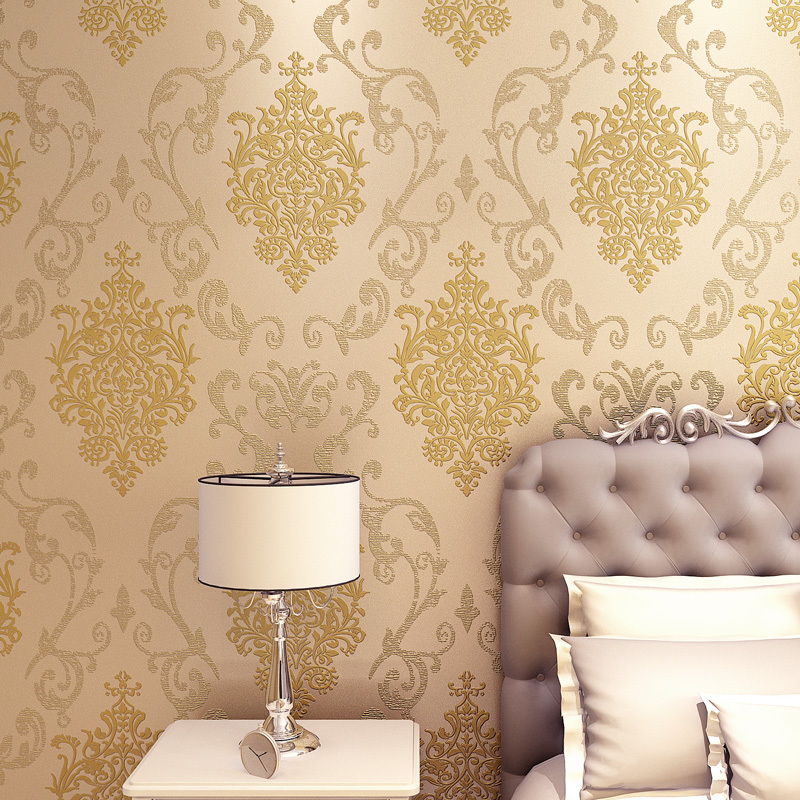 New Design Golden Metallic Wallpaper